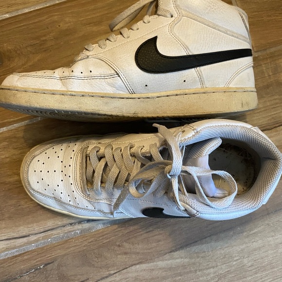 NIKE MEN'S COURT VISION MID Next Nature WHITE/BLACK-WHITE DN3577 101 Sneakers - Picture 4 of 5